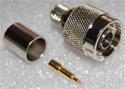 N-Male Crimp Connector for LMR-400, RG8/U 50 ohm cable